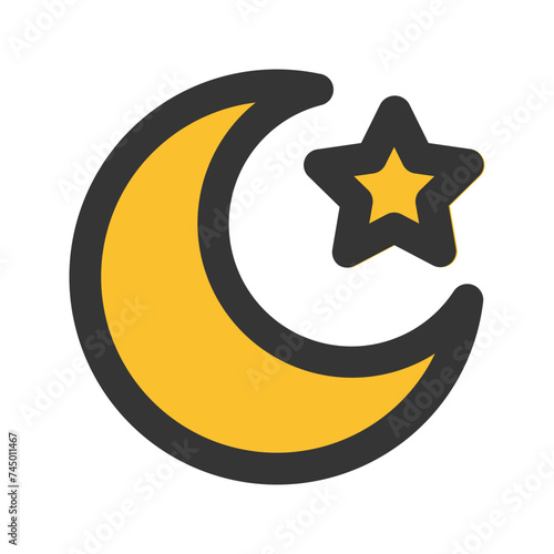 islam line color icon