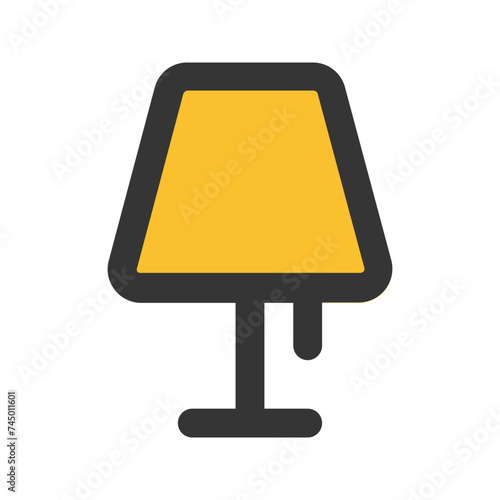 lamp desk line color icon