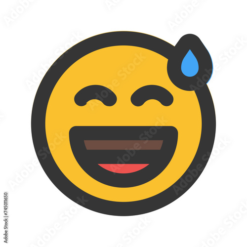 laugh line color icon