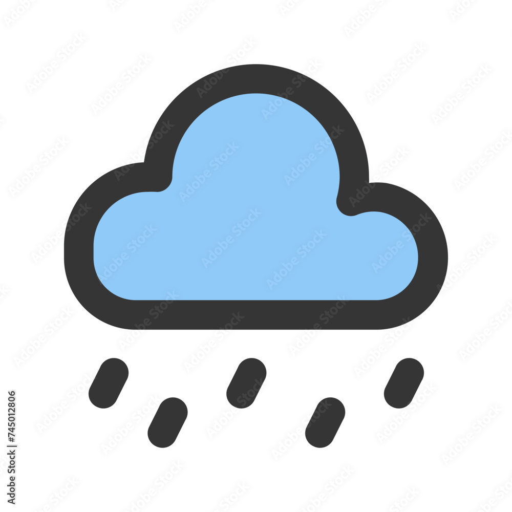 rainy line color icon rainy line color icon