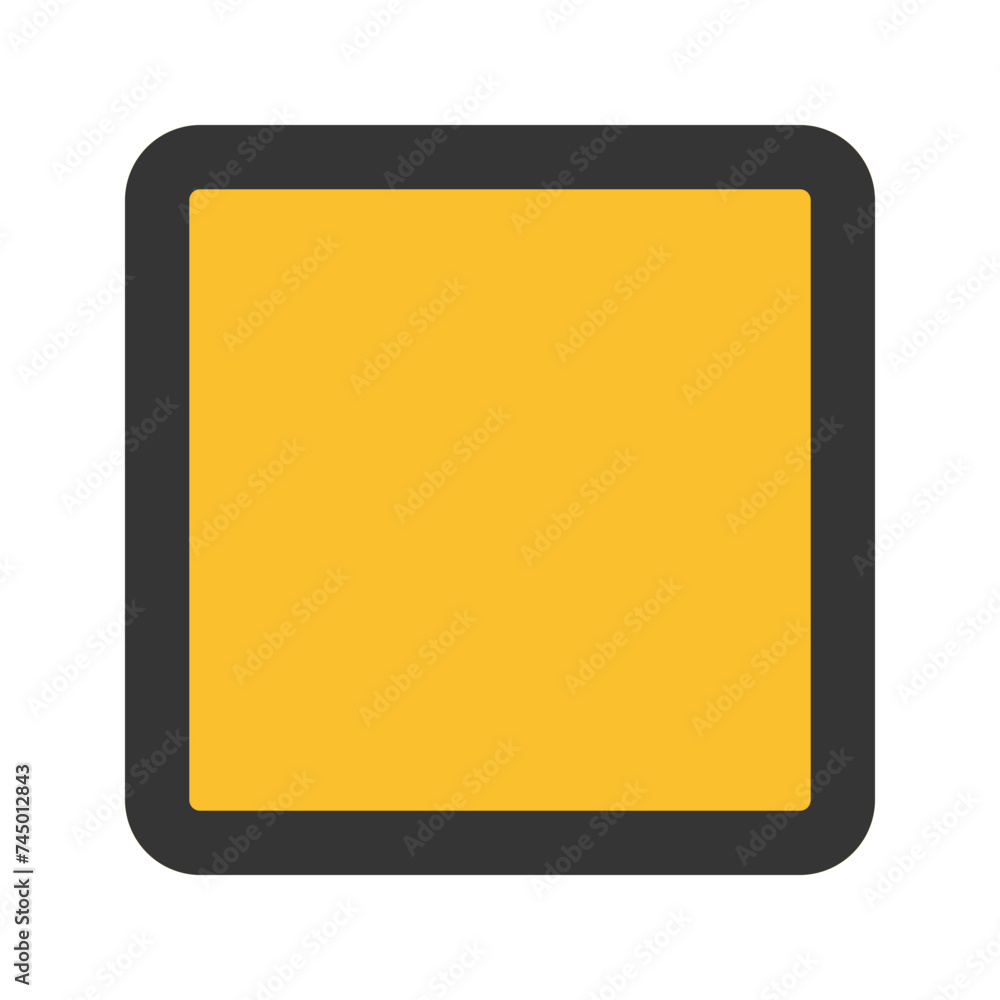 rectangle line color icon