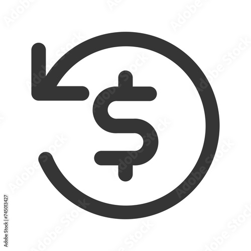 return on investment line color icon