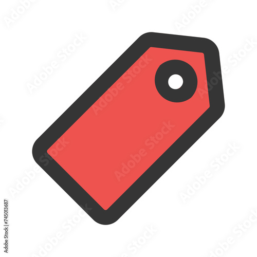 sale tag line color icon