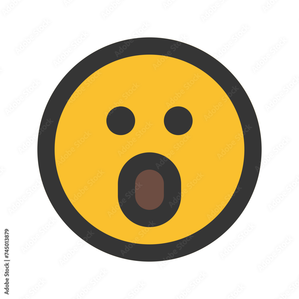 Fototapeta premium shocked line color icon