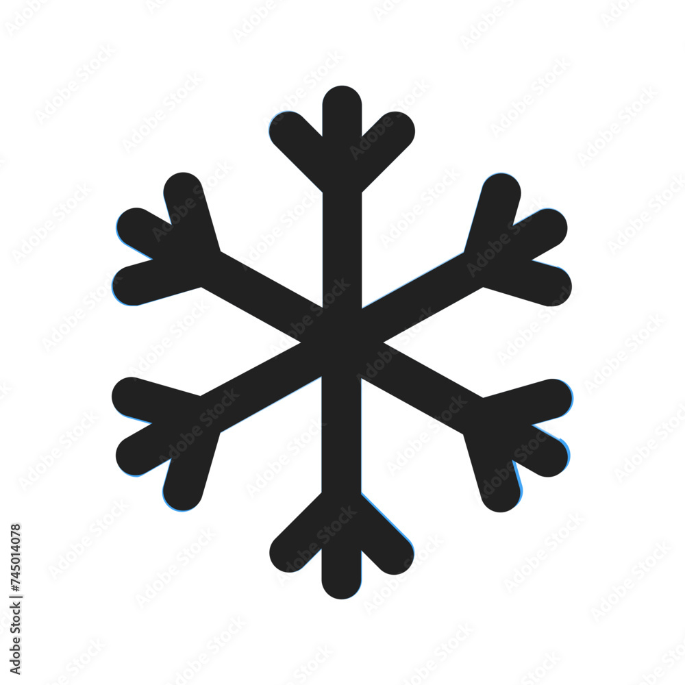 snowflake line color icon snowflake line color icon
