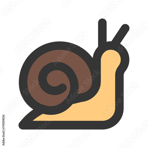 snail line color icon