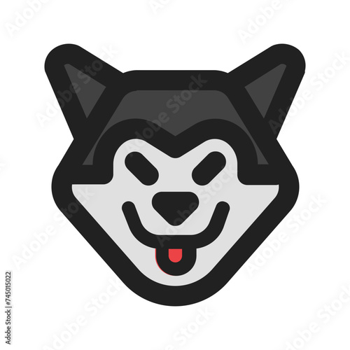 wolf line color icon