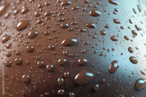 Drops of water on a woman's tanned skin. Background.