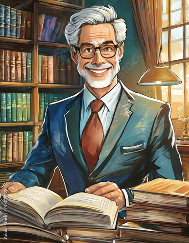 lawyer in the library