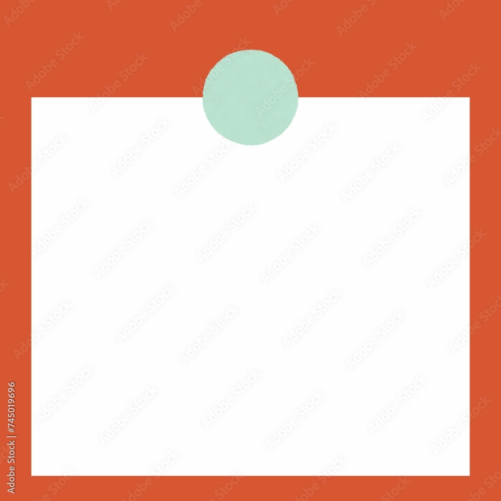 orange note paper with pin