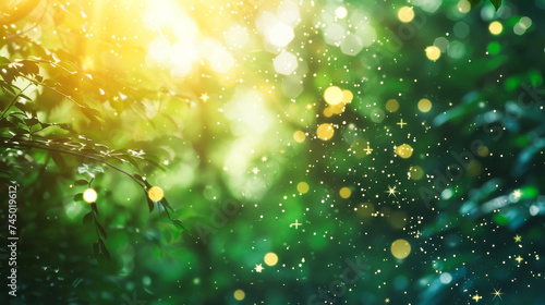 Green nature abstract background