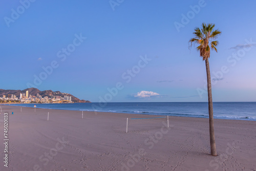 Benidrom, Spain -January 6 2024 "Lovely coast of south Spain during the winter"