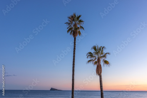 Benidrom, Spain -January 6 2024 "Lovely coast of south Spain during the winter"