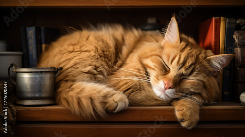 Cozy Corner A Sleeping Cats Sanctuary on a Bookshop