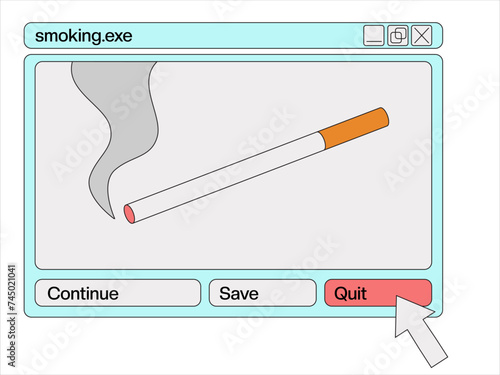 Quit smoking. Vector world tobacco day illustration.