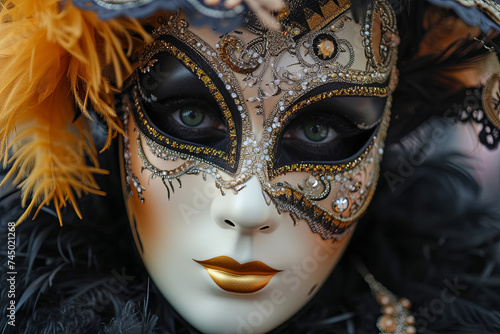 Beauty masks at the Carnival of Venice