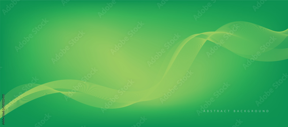 Abstract green gradient background with wavy lines Abstract green gradient background with wavy lines