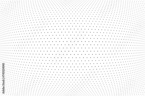 Abstract Convex Fine Diamond Dots Pattern. 3D White Textured Background.