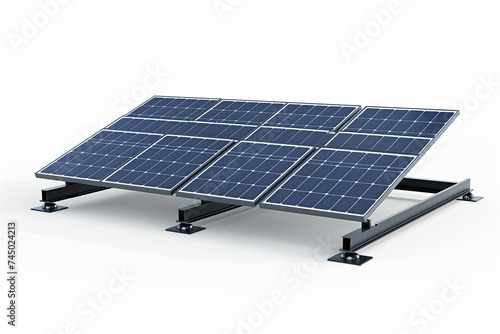 Solar panels isolated on a white background