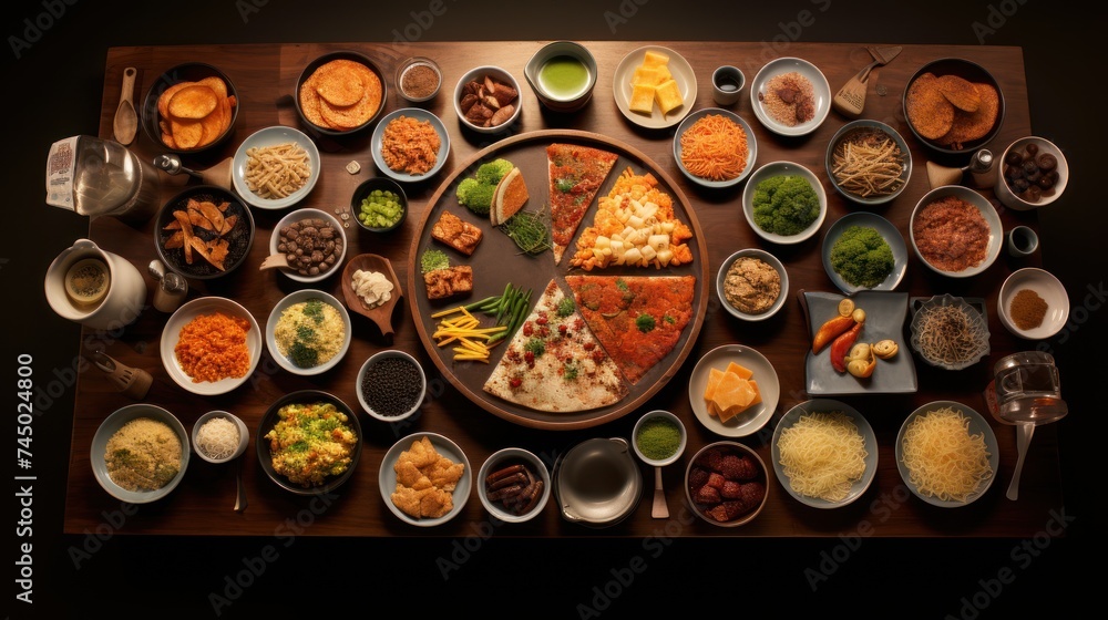 international food Delicious dishes from each country It represents diversity. and interesting