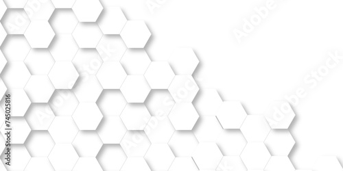 White Hexagonal Background. Luxury White Pattern. Vector Illustration. 3D Futuristic abstract honeycomb mosaic white background. geometric mesh cell texture. modern futuristic wallpaper.