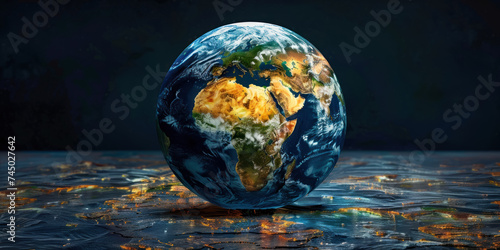 3D globe with interactive weather patterns visualizing real-time changes in the worlds climate