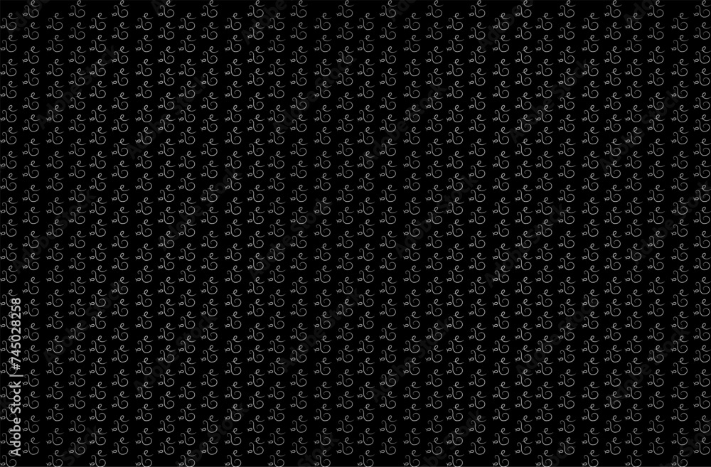 Abstract seamless pattern. Thin curls on a black background. Circles. Vector illustration. Flyer background design, advertising background, fabric, clothing, texture, textile pattern. Abstract seamless pattern. Thin curls on a black background. Circles. Vector illustration. Flyer background design, advertising background, fabric, clothing, texture, textile pattern.