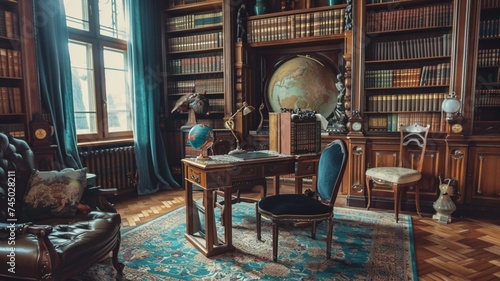 interior of a libarary
