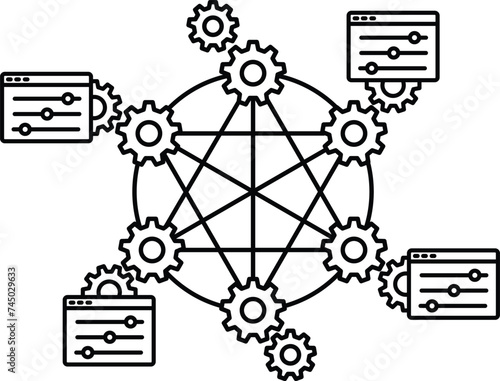 complexity of control icon vector sign