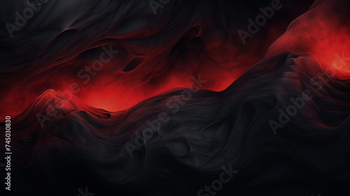 Dark burning red and matte black background, lava like, 3d rendering, minimalistic, clean and aesthetic
