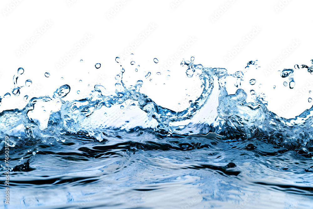 Water and air bubbles on white background Water and air bubbles on white background
