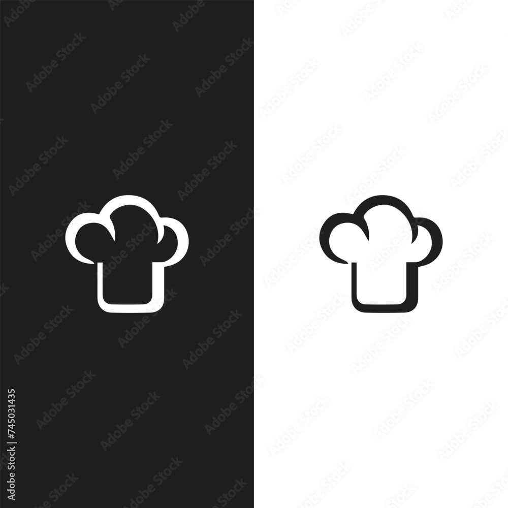 chef hat logo and icon vector design template chef hat logo and icon vector design template