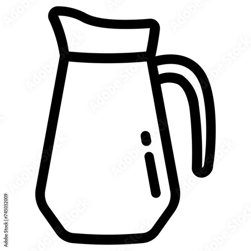 pitcher icon, simple vector design photo