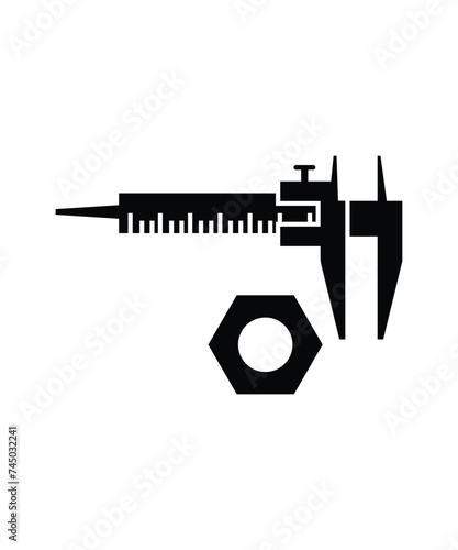 caliper measure icon, vector best flat icon.
