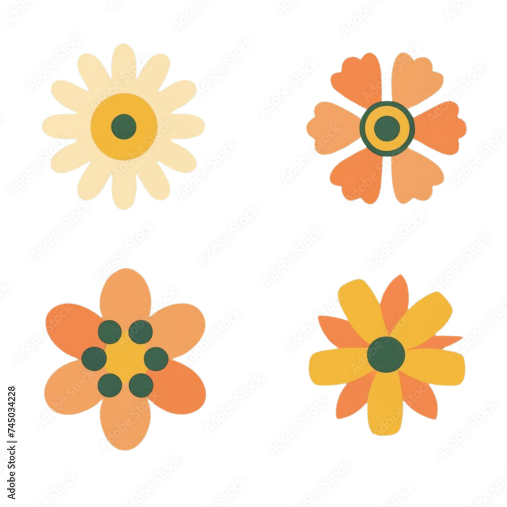 Flowers icon style vector illustration Flowers icon style vector illustration