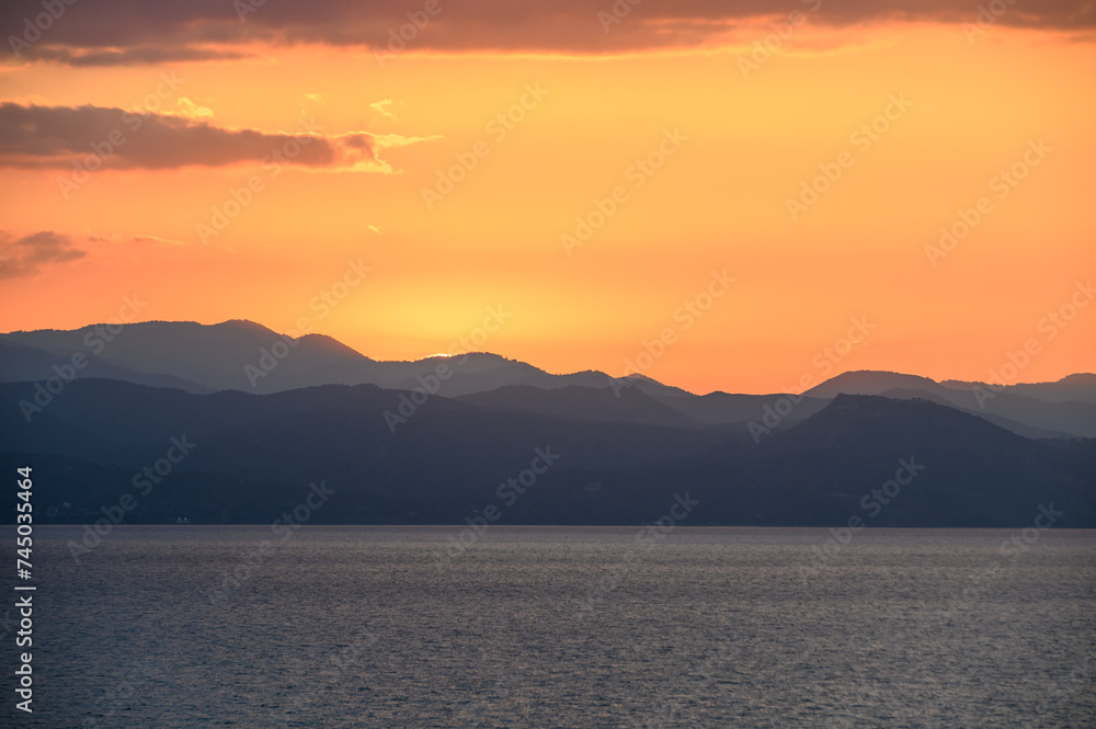 beautiful sunset sky over the mountains of Cyprus 10
