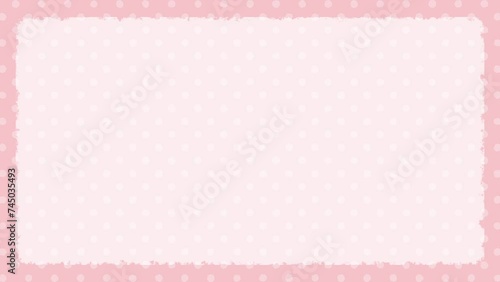 アナログ風のストライプのフレーム【ピンク色】　コピースペース　テンプレート　ループ (ID: 745035493)