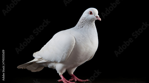 Ethereal Elegance A White Pigeons Tranquil Poise