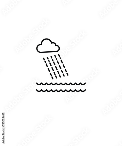 heavy rain icon  vector best line icon.