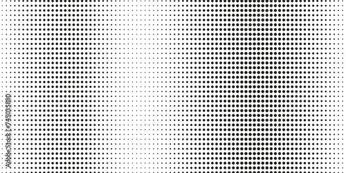  Halftone gradient. Dotted gradient, smooth dots spraying and halftones dot background seamless horizontal geometric pattern vector template set.