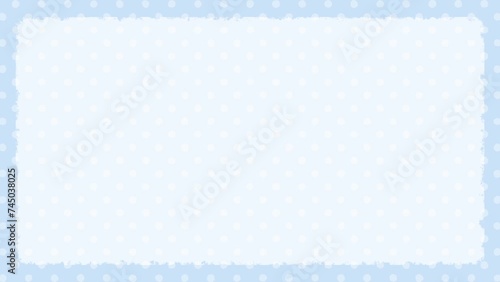 アナログ風のストライプのフレーム【水色】　コピースペース　テンプレート　ループ (ID: 745038025)
