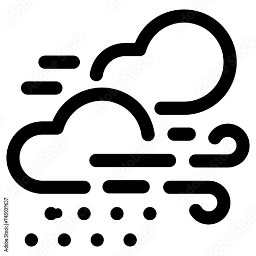 showery weather icon, simple vector design