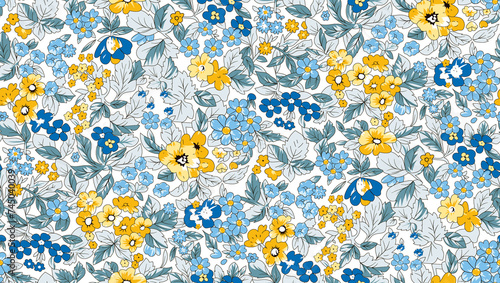 Tableau sur toile Vintage seamless floral pattern.