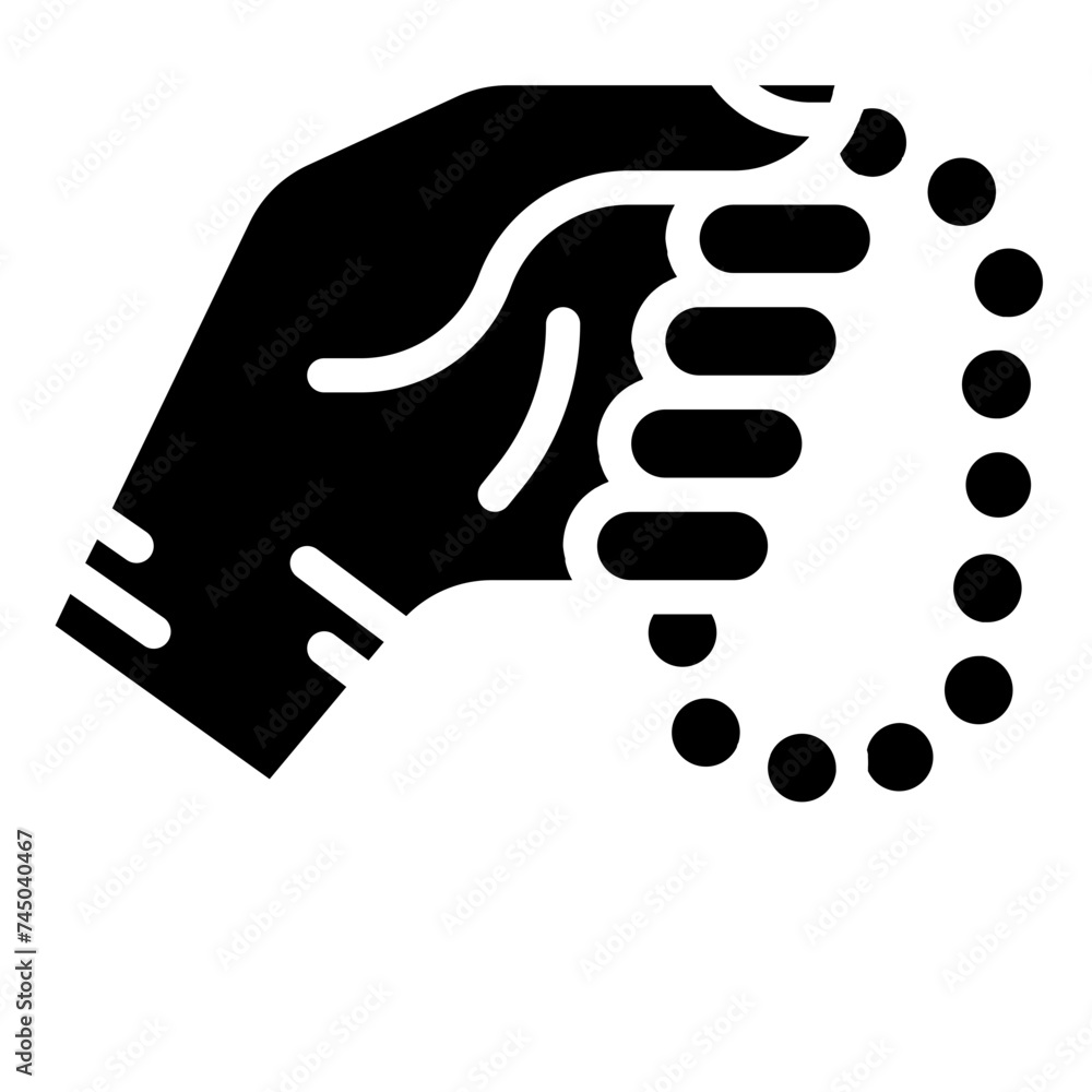 Obraz premium prayer beads. vector single icon with a solid style. suitable for any purpose. for example: website design, mobile app design, logo, etc.