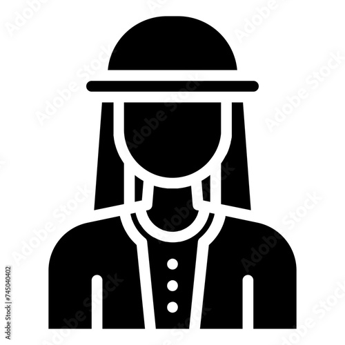 Arabian man. vector single icon with a solid style. suitable for any purpose. for example: website design, mobile app design, logo, etc.
