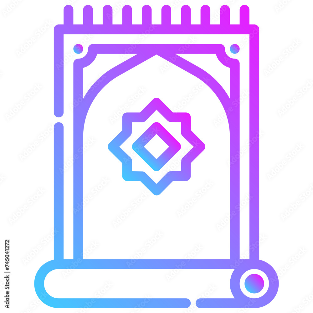 prayer rug. vector single icon with a dashed line style. suitable for any purpose. for example: website design, mobile app design, logo, etc. prayer rug. vector single icon with a dashed line style. suitable for any purpose. for example: website design, mobile app design, logo, etc.