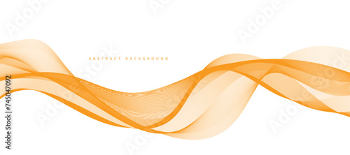 Modern stylish dynamic orange wave background. Vector illustration. EPS10