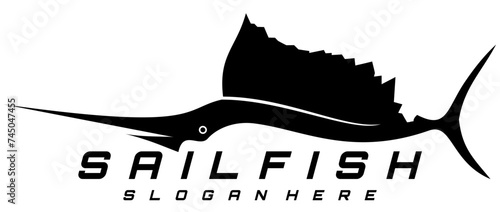 sailfish logo design vector art