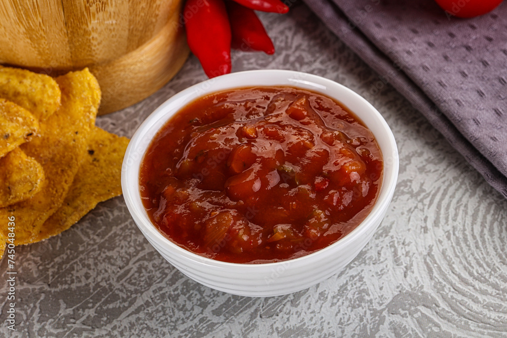 Spicy mexican sauce Salsa dip Spicy mexican sauce Salsa dip