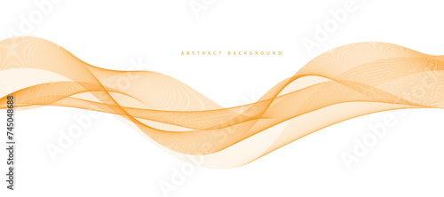 Modern stylish dynamic orange wave background. Vector illustration. EPS10